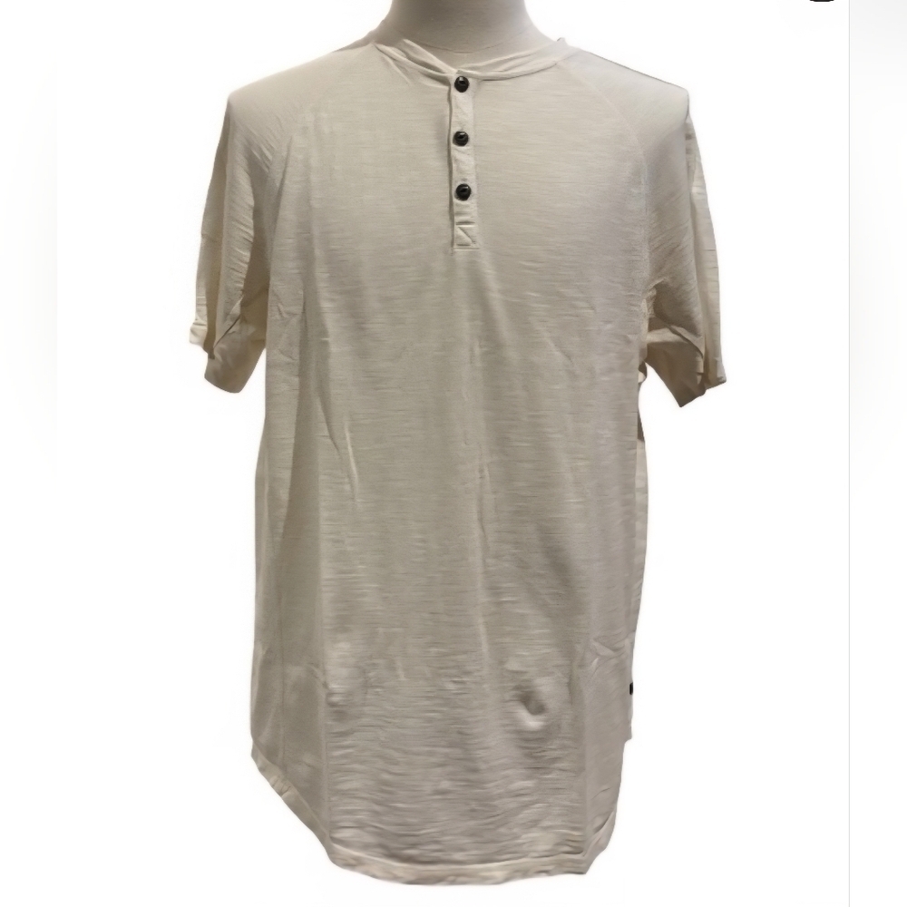 Good Man Brand White Short Sleeve Henley Shirt – XL